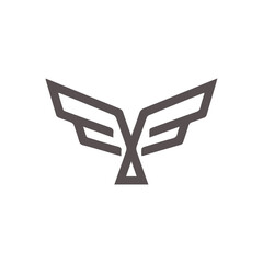 Modern Abstract Winged Symbol Logo.