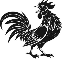 Rooster Farm Animal Vector Clipart
