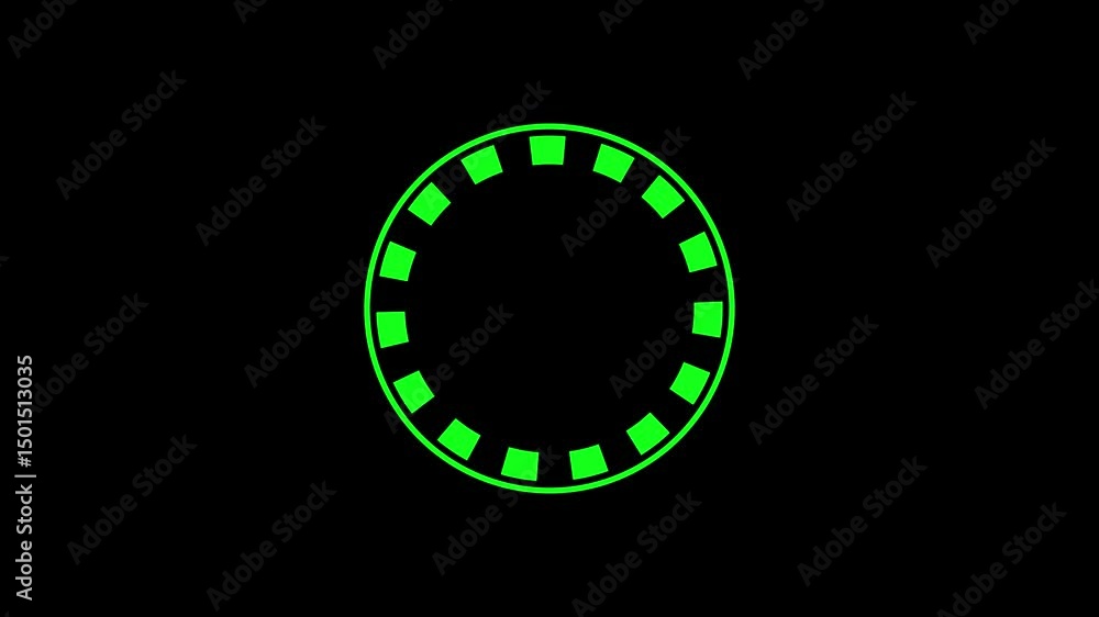 Poster hud circle rotation elements. circle hud technological futuristic elements