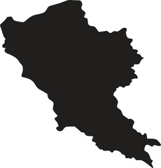 Obraz premium Armenia black map silhouette vector style with white background