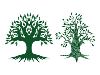 Naklejka premium Tree silhouette vector illustration