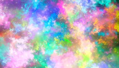 Colorful abstract space background with glowing plazma and gases
