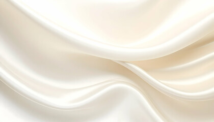 Obraz premium Cream-Colored Silk Fabric Draped Texture