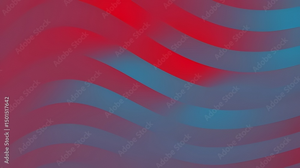 Poster abstract design with curved lines and vibrant color gradients.