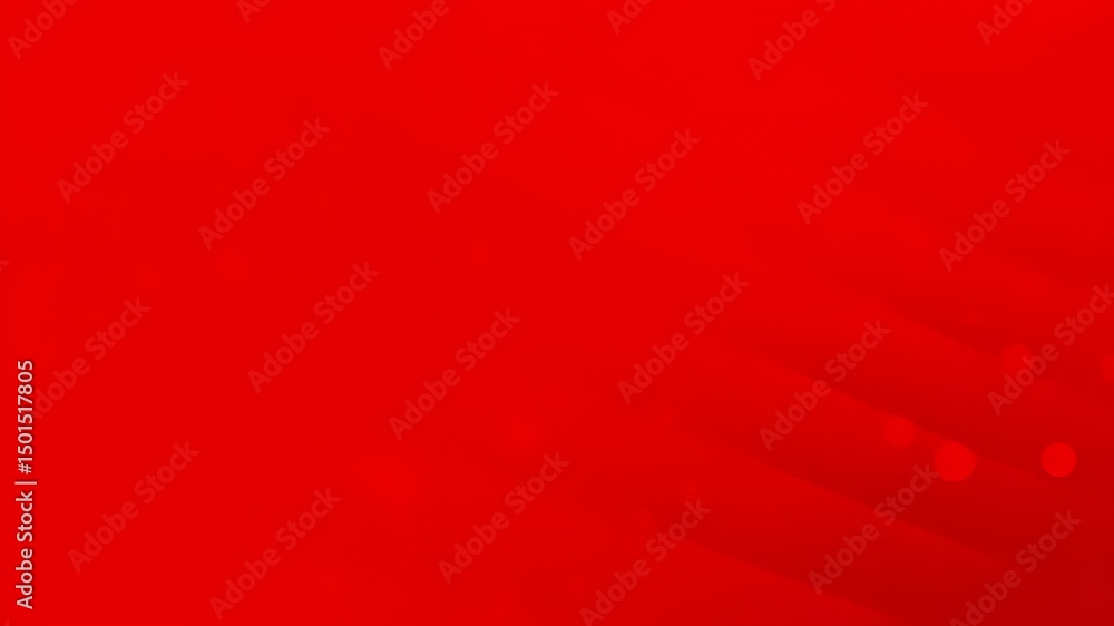 Poster solid red background with subtle light effects.