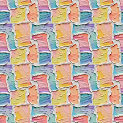Irregular Colorful Acrylic Shapes Seamless Pattern
