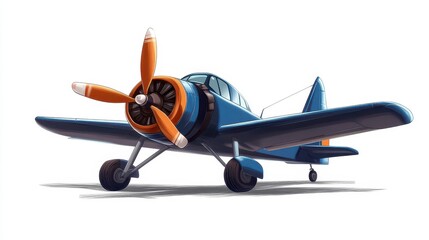 Fototapeta premium Vintage Propeller Plane Illustration