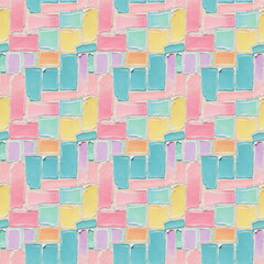 Irregular Colorful Acrylic Shapes Seamless Pattern
