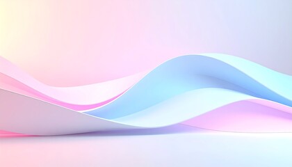 Soft and Serene Waves in Pastel Colors for Tranquil Background and Creative Design Projects