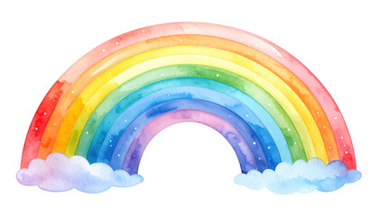 Spectacular rainbow across a starry night sky, breathtaking display of nature's colors