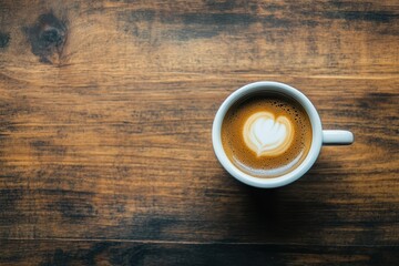 A Heart Shaped Latte Art Coffee Cup