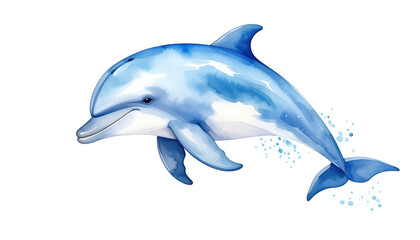 Fototapeta premium Majestic dolphin leaps from ocean waves, a breathtaking display of marine wildlife