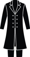 vector illustration of a black jacket