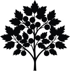vector tree with leaves
