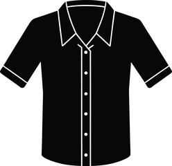 vector illustration of a black half shirt