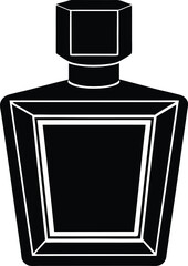 perfume bottle on black background