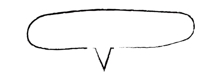 線の手書きフキダシ　円