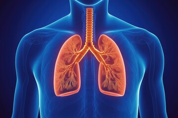 Human respiratory system anatomy lungs bronchi trachea