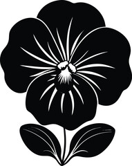 black and white flower