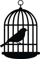 Bird Cages Vector Illustration, Clip art, Bird cage silhouette icon, Bird Cages silhouette vector illustration