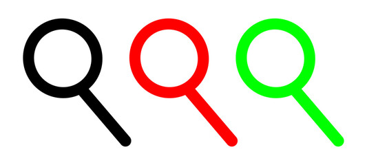 Magnifying Glass. Search, Research, Find Information Concept. Vector Illustration.