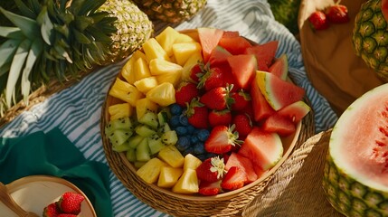 Summer Fruit Platter: A Vibrant Picnic Delight