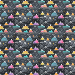Seamless tileable pattern of colorful chalk mountains texture
