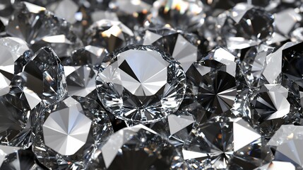 Brilliant Dazzling Diamonds: A Close-Up of Sparkling Gems