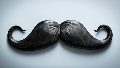 stylish black mustache with curled ends perfect for adding character