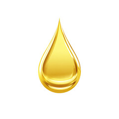 A shiny golden oil drop, reflecting light and perfection