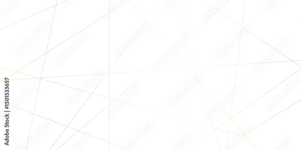 Poster abstract luxury gold geometric random chaotic lines with many squares and triangles shape. seamless 