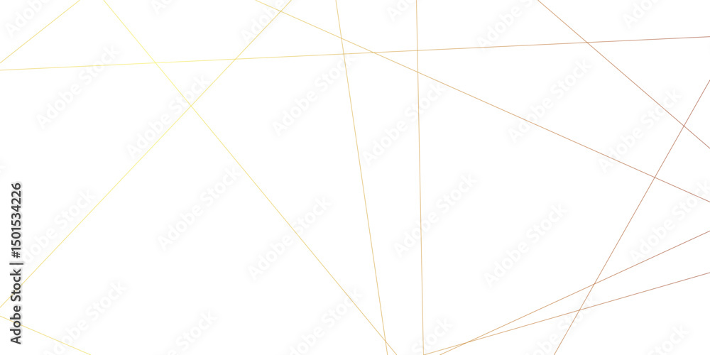 Poster abstract luxury gold geometric random chaotic lines with many squares and triangles shape. seamless 