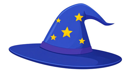 Enchanting wizard hat with twinkling stars, a magical journey into the night sky