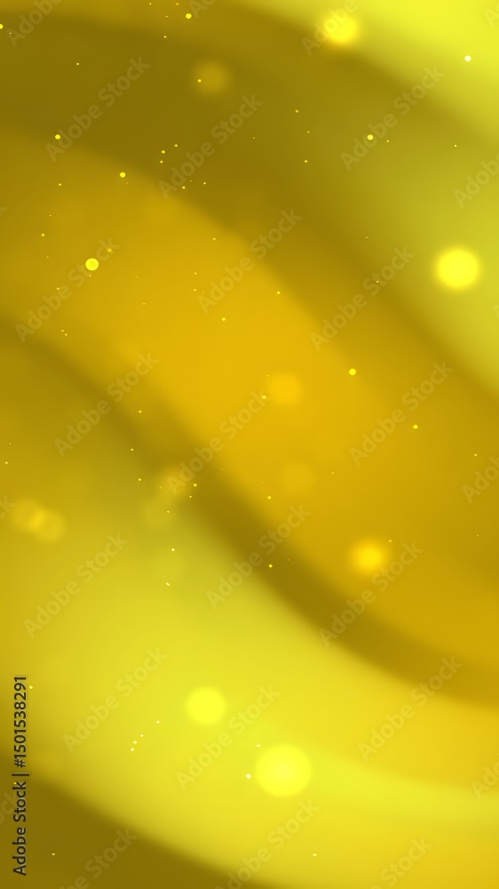 Aufkleber abstract golden yellow background with subtle waves and glowing particles.