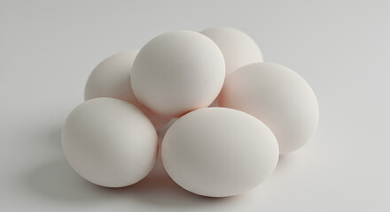 Fototapeta premium group of white eggs