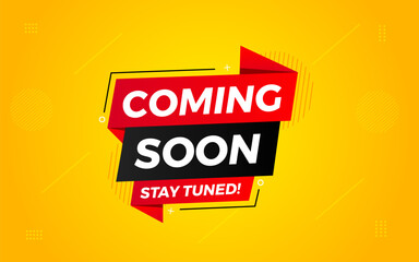 Coming Soon Sale Banner vector template. Grand Opening vector graphic element. Super shop label Promo design. Product opening festival background collection.