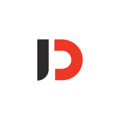 Letter D logo design. Initial D Abstract symbol.