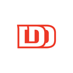 Letter D logo design. Initial D Abstract symbol.