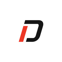 Letter D logo design. Initial D Abstract symbol.