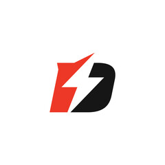 Letter D logo design. Initial D Abstract symbol.