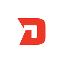 Letter D logo design. Initial D Abstract symbol.