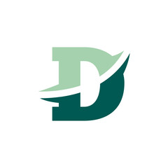 Letter D logo design. Initial D Abstract symbol.