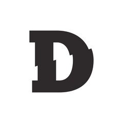 Letter D logo design. Initial D Abstract symbol.