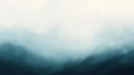 Gradient of blue hues creates an atmospheric and calming effect