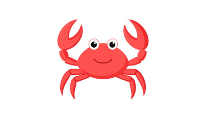 Smiling crab, closeup of a cheerful crustacean with big, friendly smile on its face