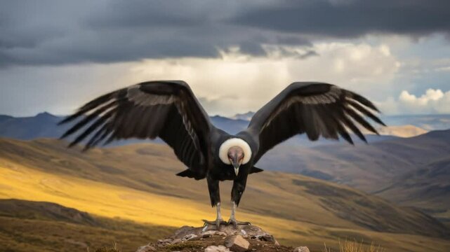 C&oacute;ndor en la cima del altiplano