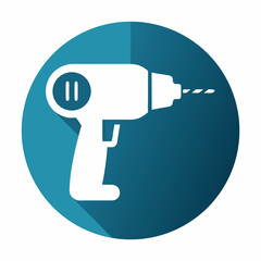 electric drill isolated on white