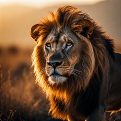 Fototapeta premium close up portrait of a lion