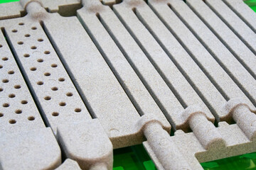  A detailed shot of a complex casting sand core used for forming a mold