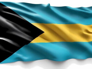 Waving Bahamian Flag Symbol Caribbean